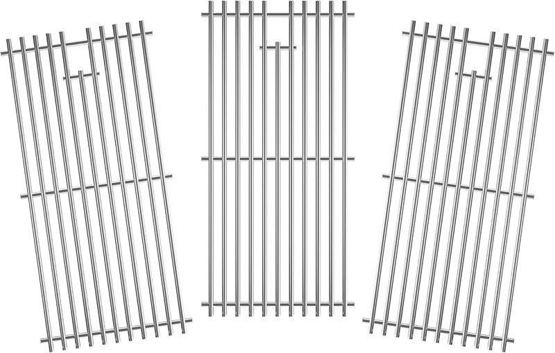 LOCVCDA Grill Grates for Charbroil Advantage 4 Burner 463343015 463344015 463344116 463240015 Gas2coal 463340516, Replacement Parts for CharBroil G460-0500-w1, G530-b700-w1, 16-15/16inch, Stainless Steel - Image 1